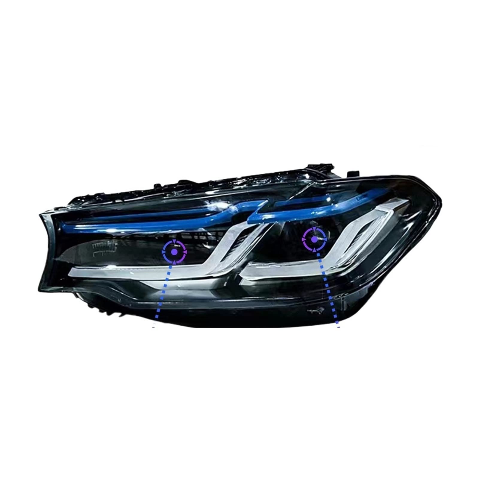 Auto Lichter Kompatibel for BMW G30 LED Scheinwerfer Projektor Objektiv 2017-2020 525i 530i 535i 540i Kopf Lampe DRL Signal Auto Zubehör(For 2017-2020 Xenon) von EPNYWJTE