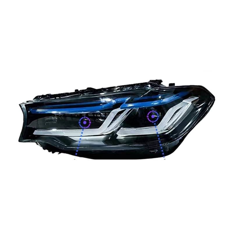 Auto Lichter Kompatibel for BMW G30 LED Scheinwerfer Projektor Objektiv 2017-2020 525i 530i 535i 540i Kopf Lampe DRL Signal Auto Zubehör(For 2017-2020 Xenon) von EPNYWJTE