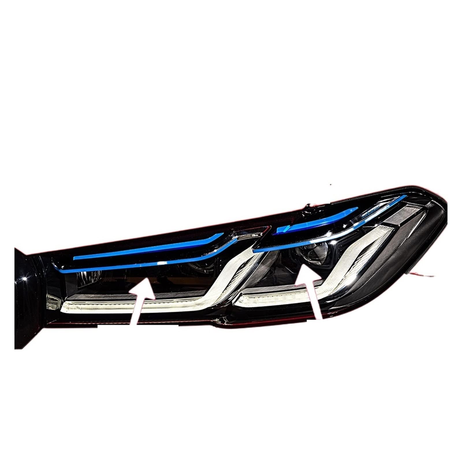 Auto Lichter Kompatibel for BMW G30 LED Scheinwerfer Projektor Objektiv 2017-2022 5 Serie 530i 525i Kopf Lampe vorne DRL Signal Auto Zubehör(For 17-20 Type C) von EPNYWJTE