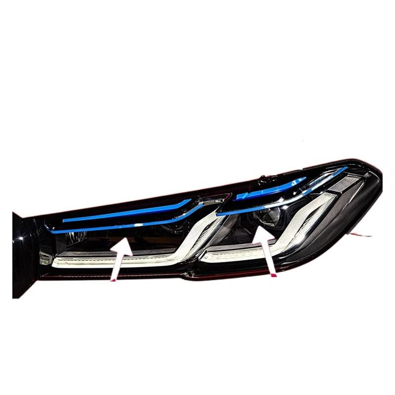 Auto Lichter Kompatibel for BMW G30 LED Scheinwerfer Projektor Objektiv 2017-2022 5 Serie 530i 525i Kopf Lampe vorne DRL Signal Auto Zubehör(For 17-20 Type D) von EPNYWJTE
