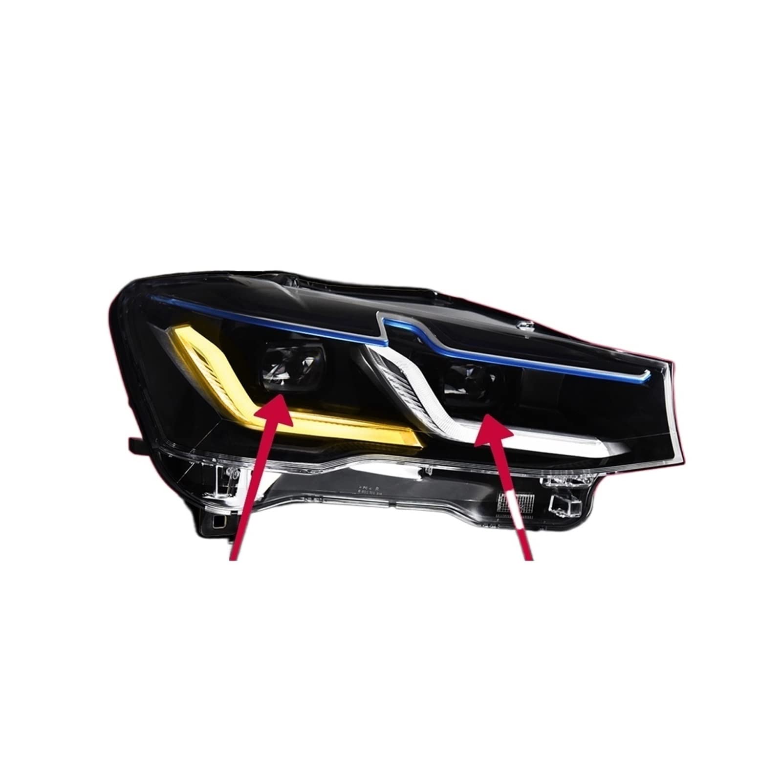 Auto Lichter Kompatibel for BMW X3 F25 LED Scheinwerfer Projektor Objektiv 2010-2016 X4 F26 Kopf Lampe Vorne DRL Signal Automotive Zubehör(For 2010-2013,Left Hand Drive) von EPNYWJTE