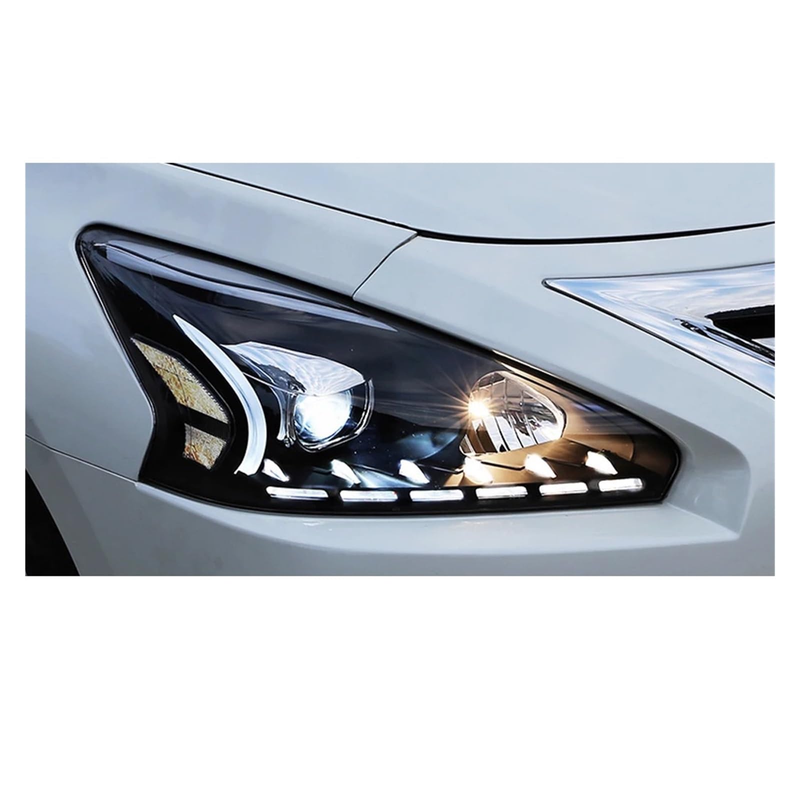 Auto Lichter Kompatibel for Nissan Teana Scheinwerfer 2013-2016 Altima Kopf Lampe Drl Projektor Objektiv Automotive Zubehör(Headlight no Bulb) von EPNYWJTE