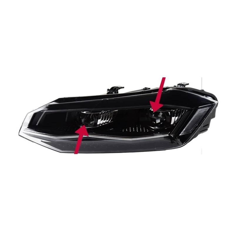 Auto Lichter Kompatibel for Polo 2019-2022 LED Auto Scheinwerfer Montage Upgrade Bicofal Objektiv Dynamische Signal Lampe LHD RHD Werkzeug Zubehör(TSI Sliver One Set,Right Hand Drive) von EPNYWJTE