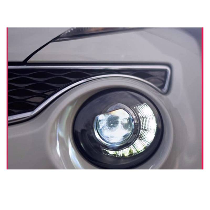 Auto-Styling Kompatibel für Nissan JUKE Scheinwerfer 2013 2014 2015-2018 ESQ Scheinwerfer Scheinwerfer DRL Projektor Scheinwerfer H7(4300K,35W) von EPNYWJTE