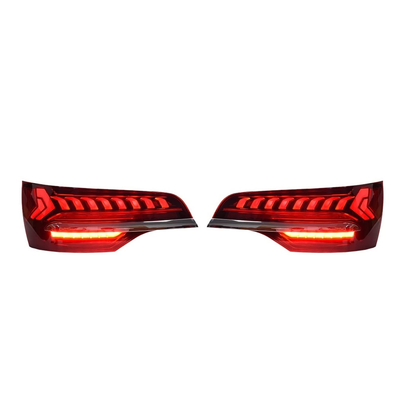 Auto Styling Rücklicht Kompatibel for Audi Q7 Rückleuchten 2006-2015 Q7 LED Rücklicht DRL Bremse Reverse Stop Lampe Automotive Zubehör(For Orignal Halogen) von EPNYWJTE