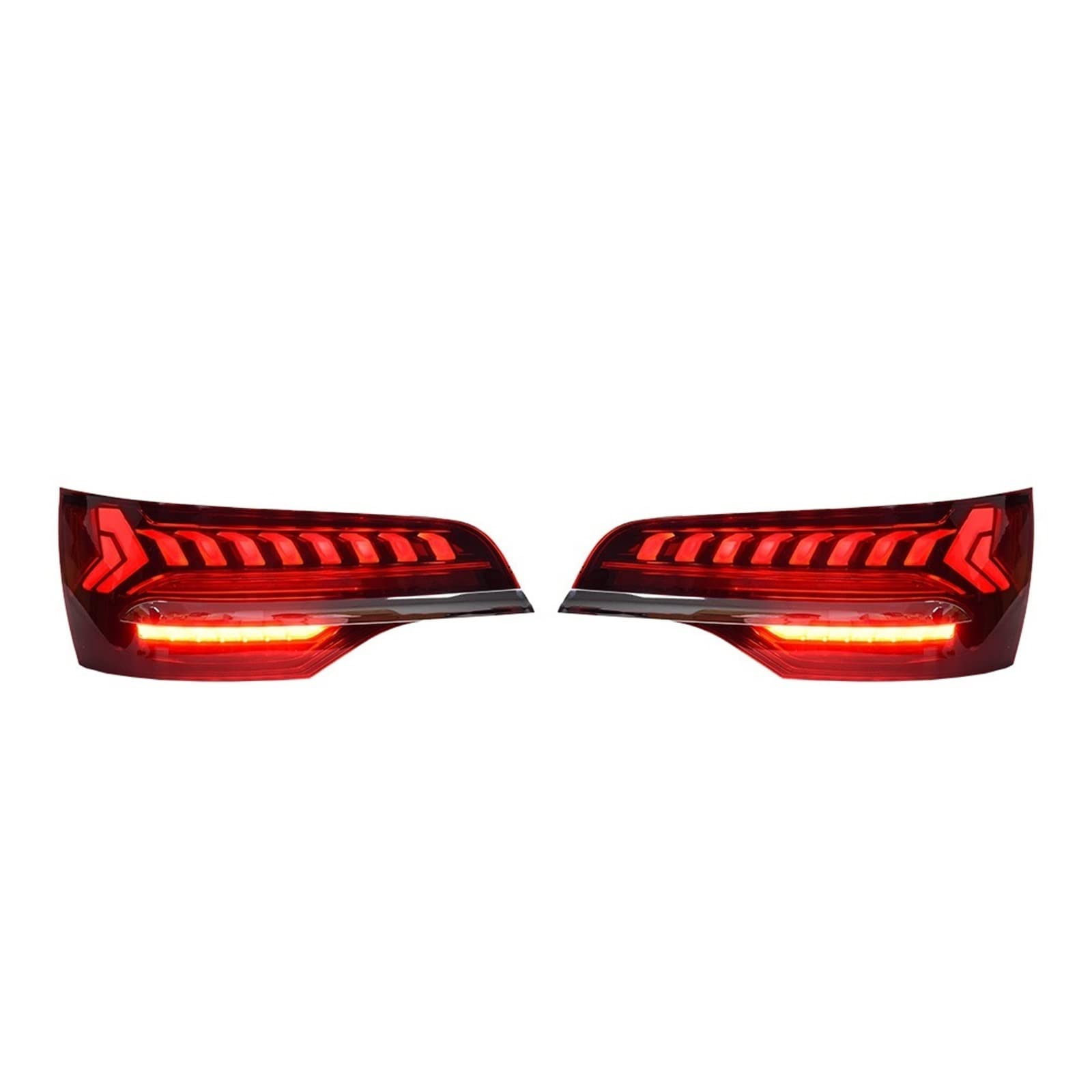 Auto Styling Rücklicht Kompatibel for Audi Q7 Rückleuchten 2006-2015 Q7 LED Rücklicht DRL Bremse Reverse Stop Lampe Automotive Zubehör(LED) von EPNYWJTE