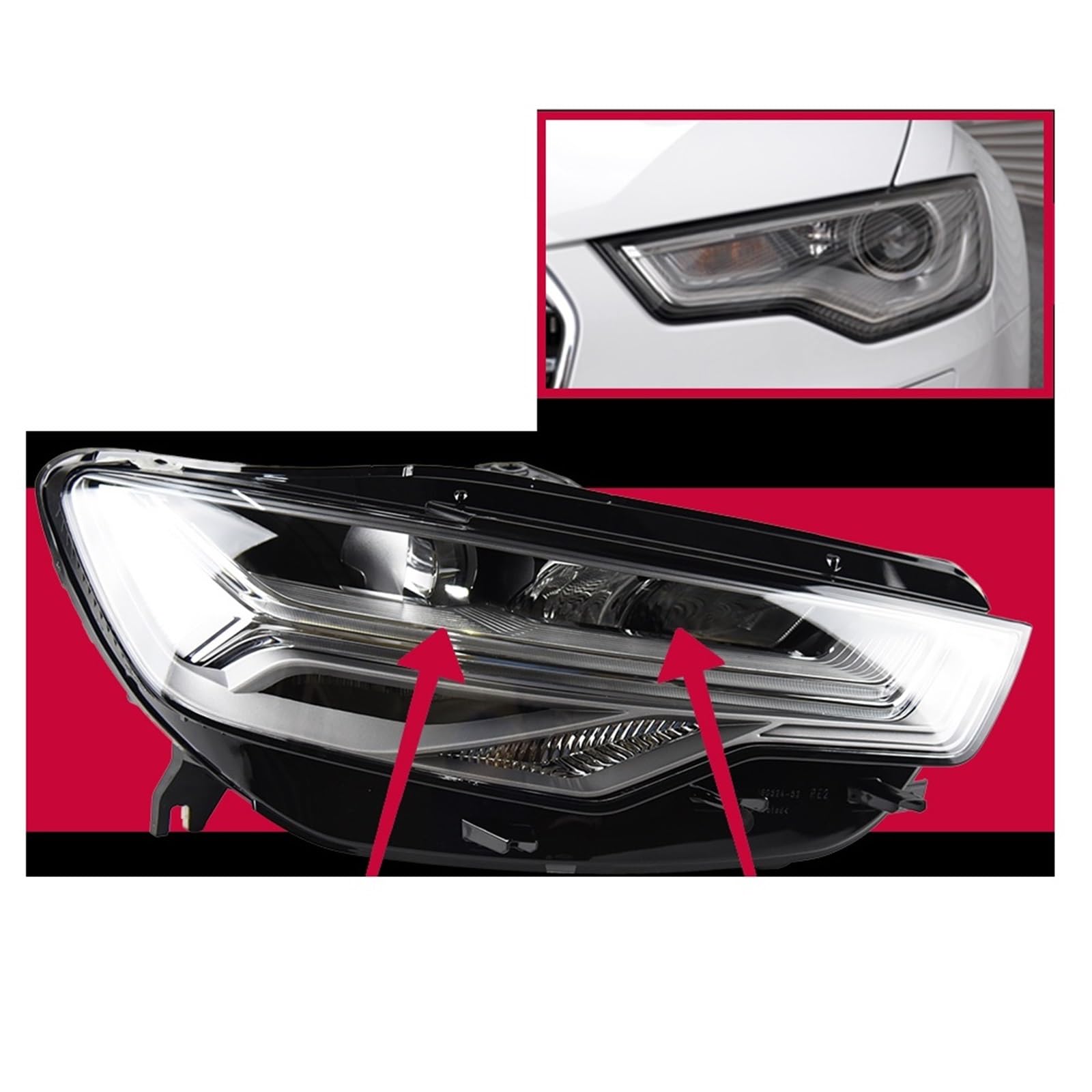 Auto Styling Scheinwerfer Kompatibel for A6 A6L C7 2012-2018 LED Scheinwerfer DRL Kopf Lampe Led Projektor Automotive zubehör(2012-2015) von EPNYWJTE