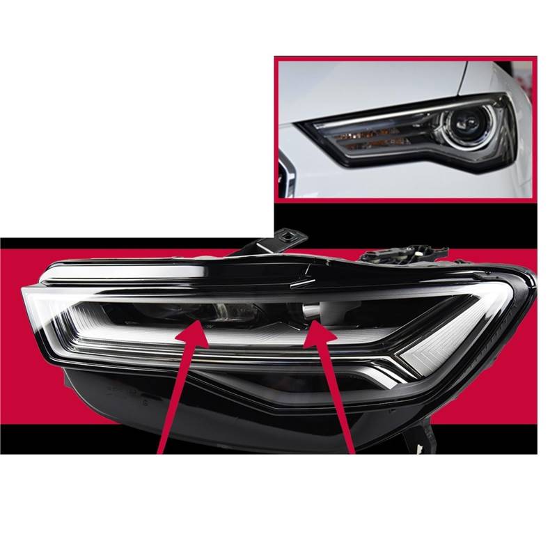 Auto Styling Scheinwerfer Kompatibel for A6 A6L C7 2012-2018 LED Scheinwerfer DRL Kopf Lampe Led Projektor Automotive zubehör(2016-2018 Normal) von EPNYWJTE