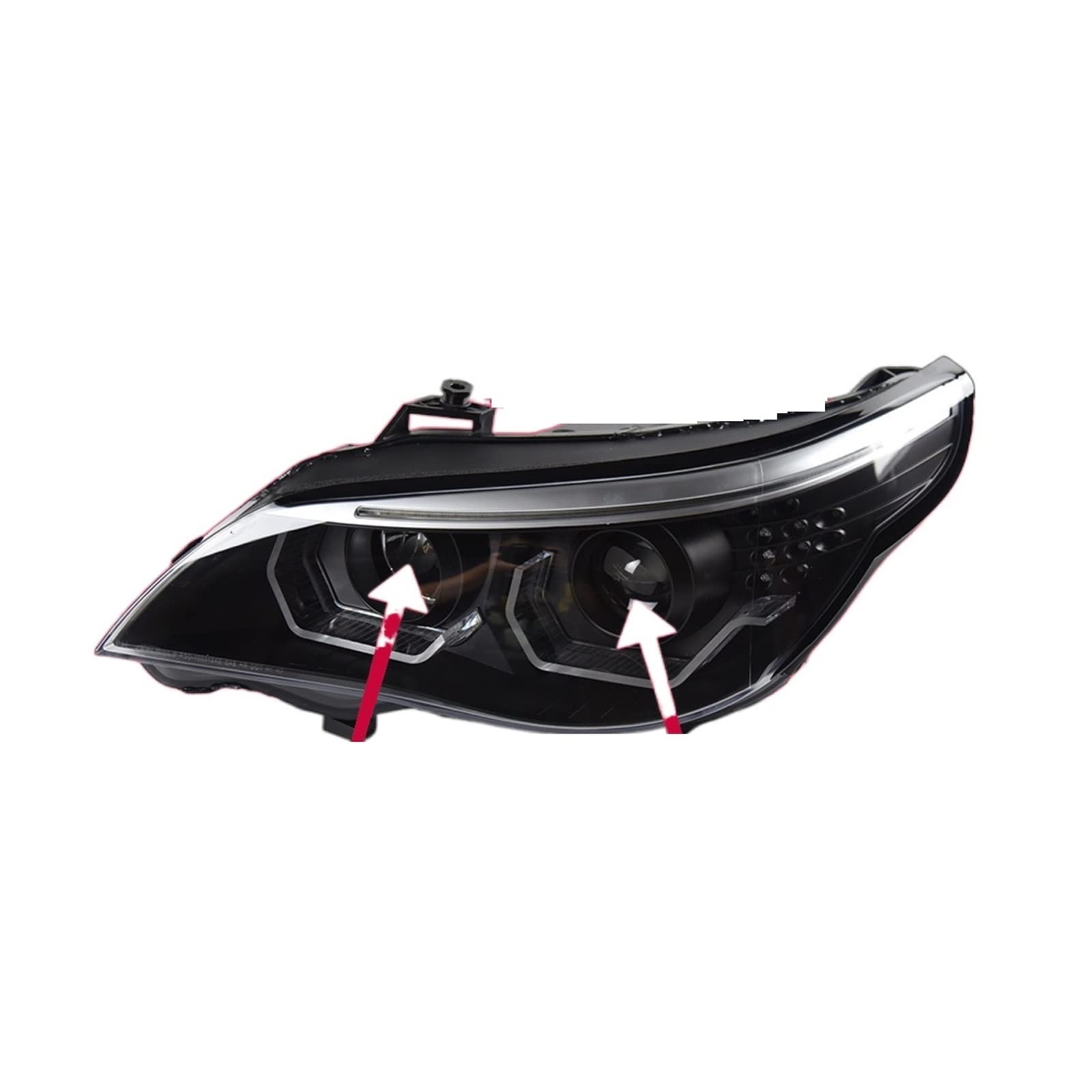 Auto-Styling-Scheinwerfer Kompatibel für BMW E60 Scheinwerfer 2003-2010 523i 530i Angel Eye DRL Bi Xenon Autozubehör(2003-2007,Headlight LED) von EPNYWJTE