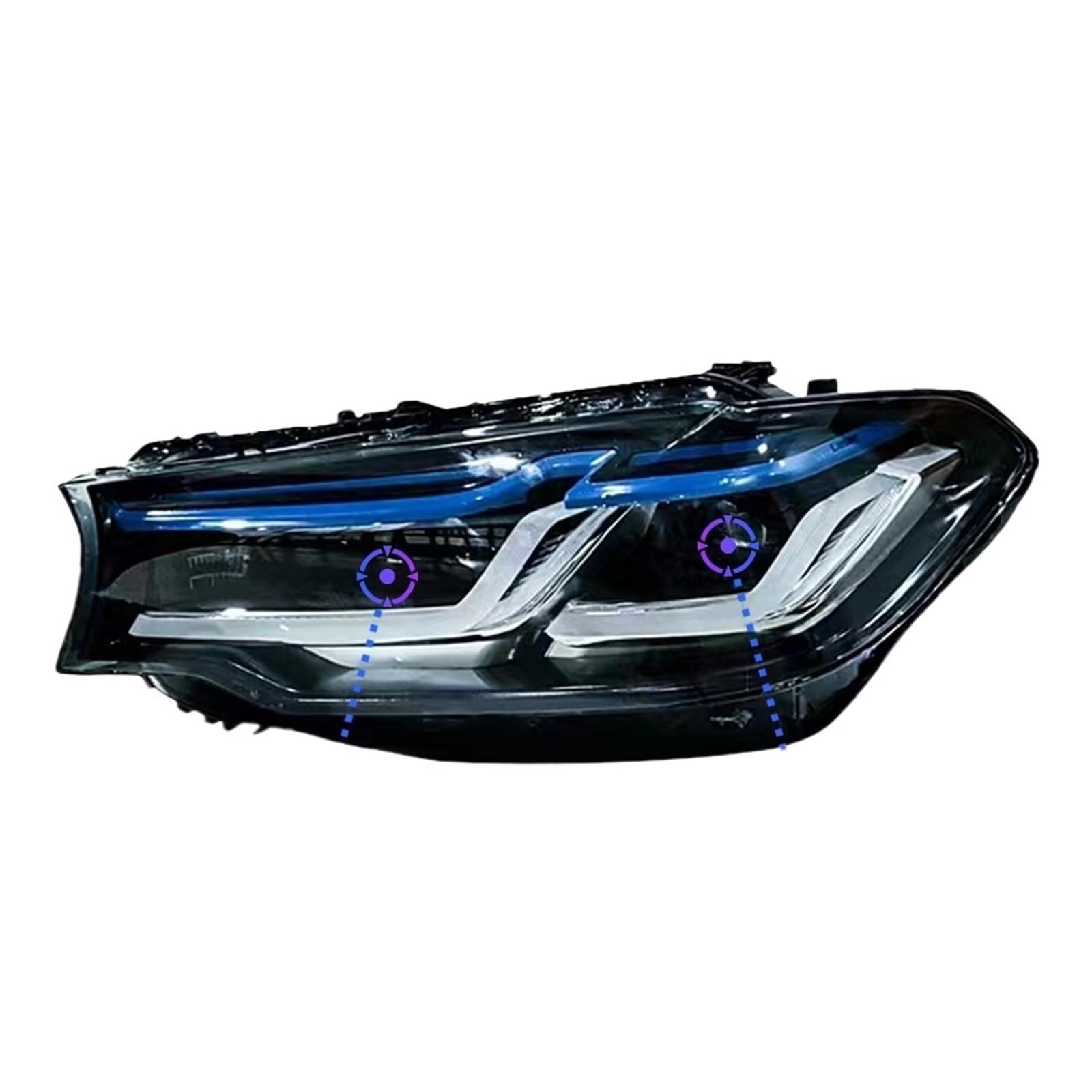 Autolichter kompatibel for BMW G30 G38 2018–2022 5er L-ED Auto-Scheinwerfer-Montage-Upgrade M5 Wettbewerbsdesign-Zubehör(17-20 Type A) von EPNYWJTE