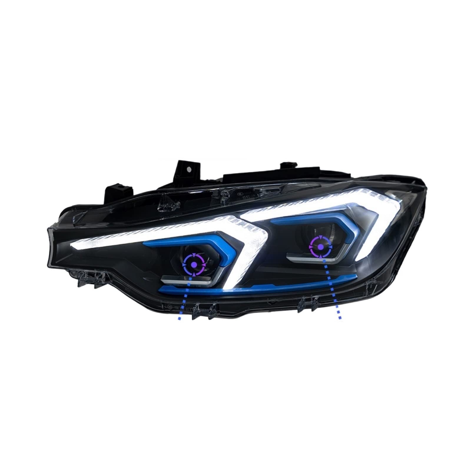 Autolichter kompatibel kompatibel for BMW F30 LED-Scheinwerfer-Projektorobjektiv F31 Kopflampe 318i 320i 325i 328i 330i 335i DRL Kfz-Zubehör(LED,Right) von EPNYWJTE