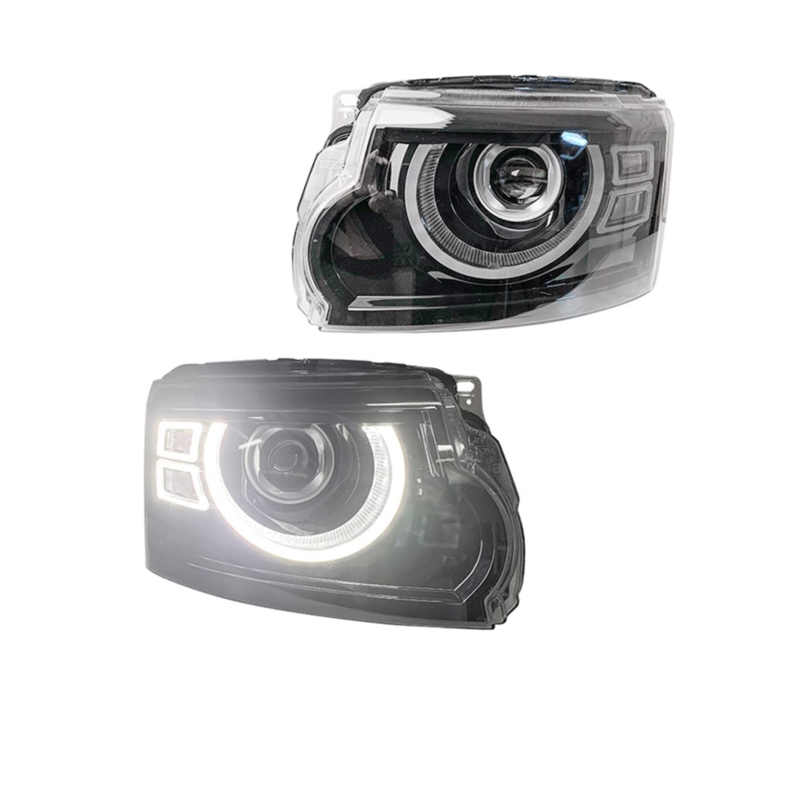 Autoscheinwerfer kompatibel for Land Rover Discovery 3 4 2010–2017 Frontleuchte LED DRL Blinker LED Objektiv Projektor Kopflampe Montage(Year 2010-2013) von EPNYWJTE