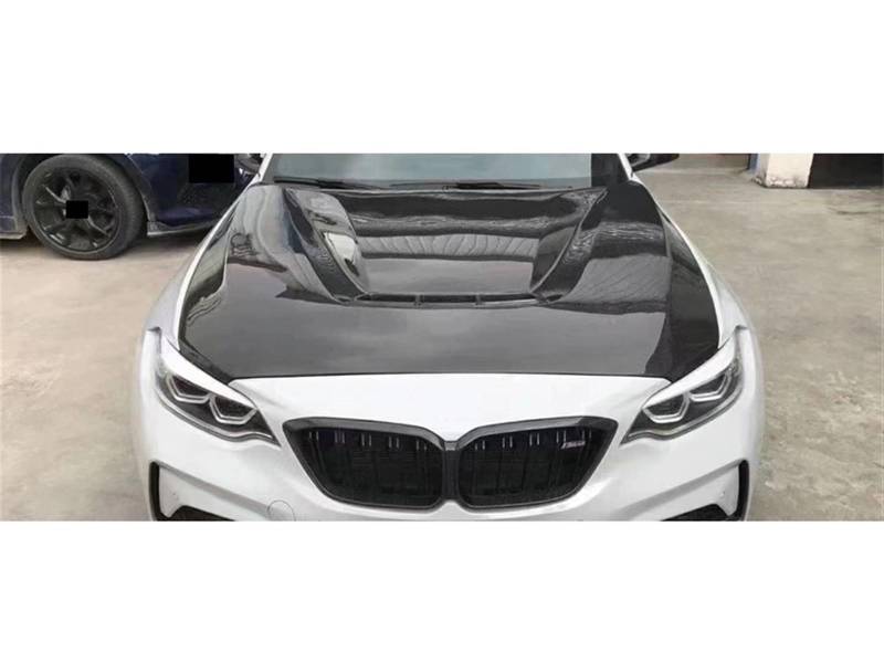 CS Stil Real Carbon Fiber Front Bumper Motorhaube Motorhaube Vent Abdeckung Kompatibel for BMW M2 M2C F87 F22 2014-2020(Double-sided carbon) von EPNYWJTE
