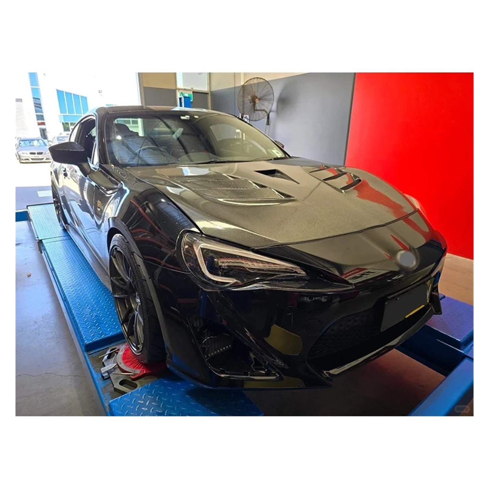 Carbon Fiber Kompatibel for Toyota GT86 ZN6 ZC6 ZD6 Subaru BRZ 2012-2018 Auto Vorderen Stoßfänger Motorhaube Motorhaube Vent Abdeckung Teile Körper Kit(Forged Carbon) von EPNYWJTE