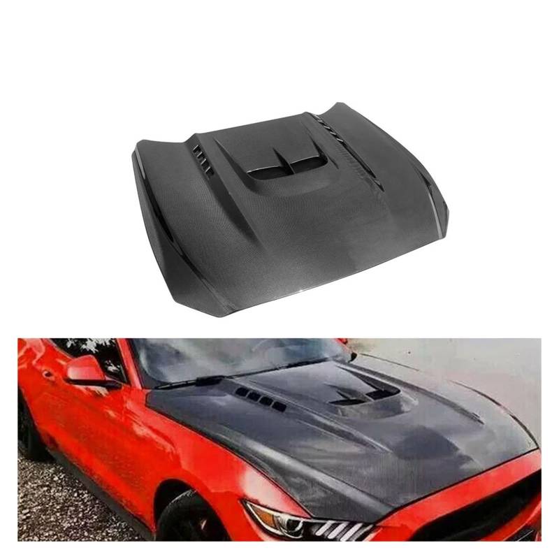 Echtkarbon-Fronthaube, Motorhaube, Motorabdeckung, Karosserie-Set, kompatibel mit Mustang 2015–2017 von EPNYWJTE