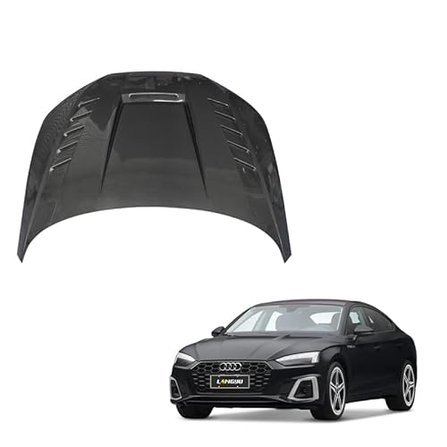 Fahrzeugumrüstungszubehör, vordere Motorhaube, Kohlefaser-Motorabdeckung, kompatibel mit A5 2017–2021, Motorhaube von EPNYWJTE
