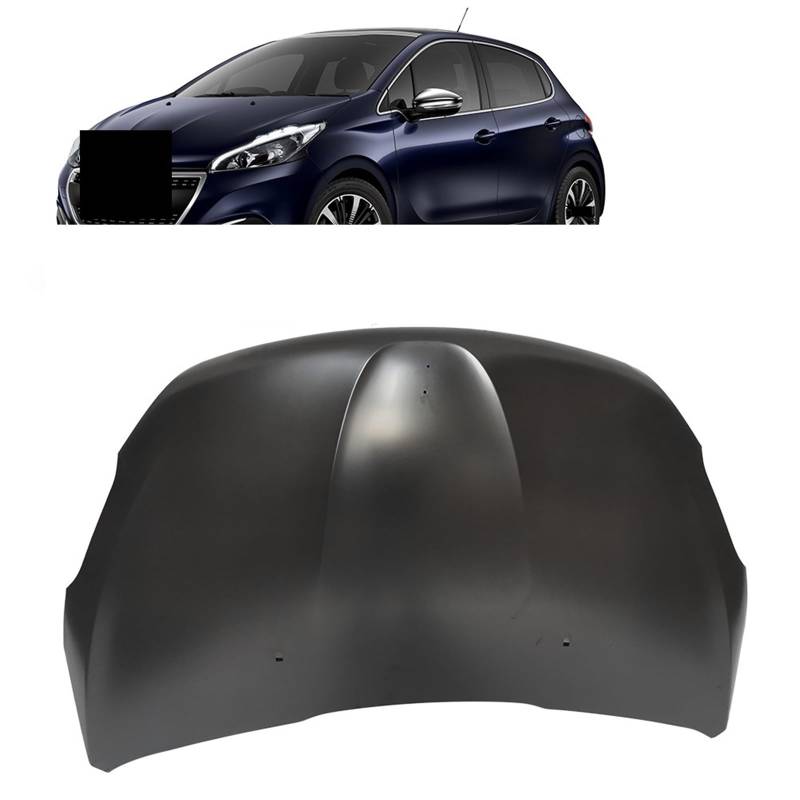 Karosserieteile, Stahl-Frontstoßstange, Motorhaube, Haubenverkleidung, kompatibel mit Peugeot 208 von EPNYWJTE