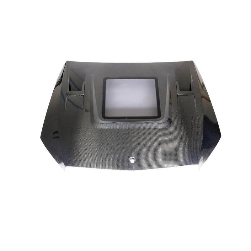 Kohlefaser-Klarglas-Frontstoßstange, Motorhauben-Entlüftungsabdeckung, kompatibel for Benz C-Klasse W205 C200 C250 C43 AMG 2-Türer 4-Türer 2015–2019(Carbon Fiber) von EPNYWJTE
