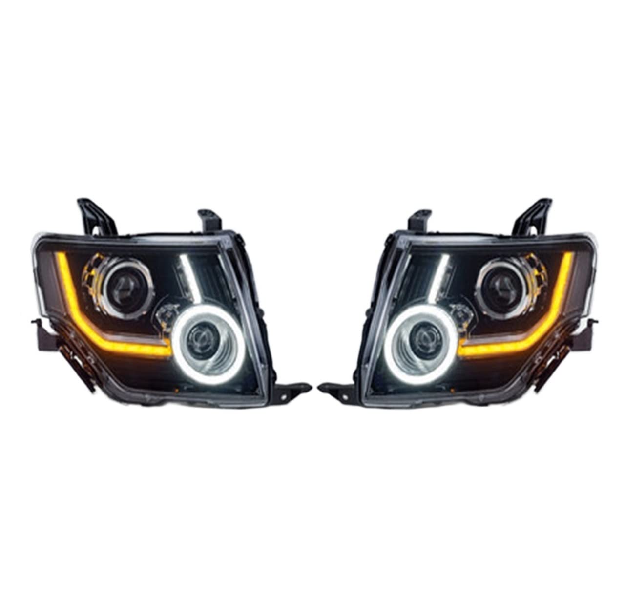 Kompatibel for Mitsubishi 2009~2021 Pajero V97 V93 Auto Scheinwerfer Lampen (LED) Doppel Objektiv Streamer Scheinwerfer Pajero Kopf Lampe Montage von EPNYWJTE