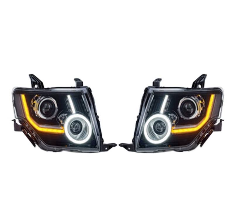 Kompatibel for Mitsubishi 2009~2021 Pajero V97 V93 Auto Scheinwerfer Lampen (LED) Doppel Objektiv Streamer Scheinwerfer Pajero Kopf Lampe Montage von EPNYWJTE