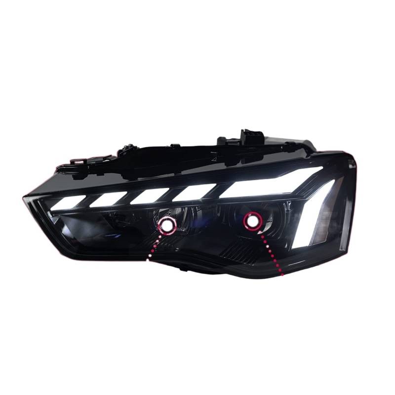 LED DRL Scheinwerfer Kompatibel for Audi A5 A5L 2013-2016 Animation Blinker Bicofal Objektiv Front Lampe Montage Auto zubehör(RIght Hand Drive) von EPNYWJTE