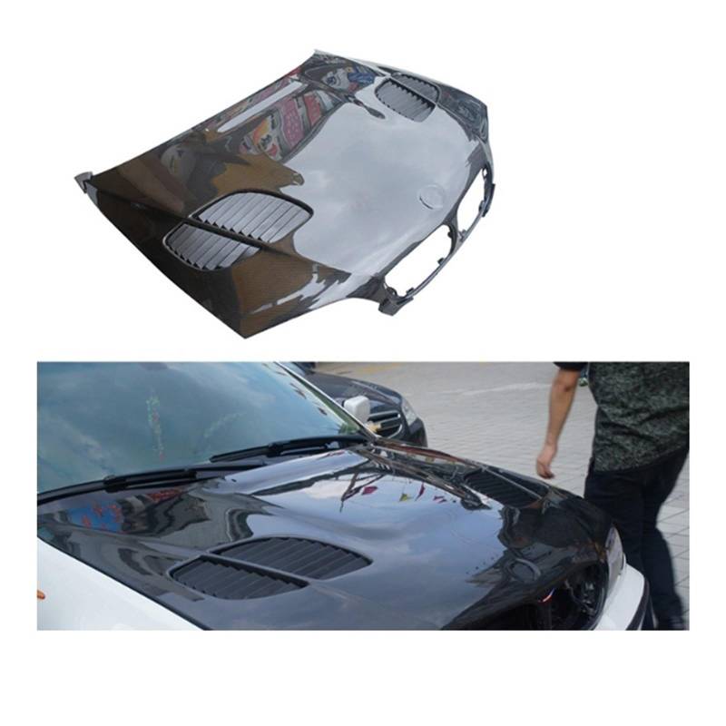 OEM Real Carbon Fiber Body Kit Front Motorhaube kompatibel for BMW M3 E46 Motorabdeckung 1999–2006 von EPNYWJTE