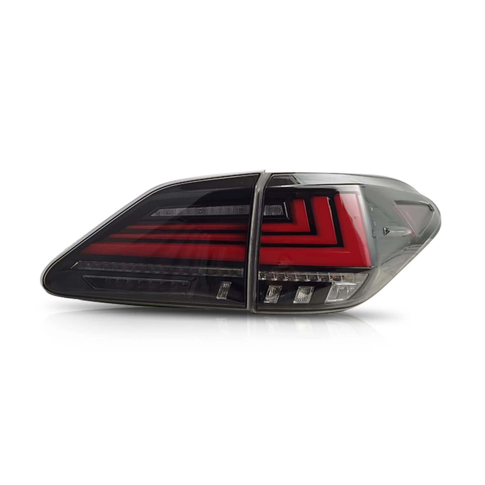 Rücklichter kompatibel for Lexus RX350 RX450 2009–2015 mit Start-Animation, LED-Tagfahrlicht, Auto-Rückleuchten-Baugruppe, Rücklichter (ein Paar)(CLEAR(a pair)) von EPNYWJTE