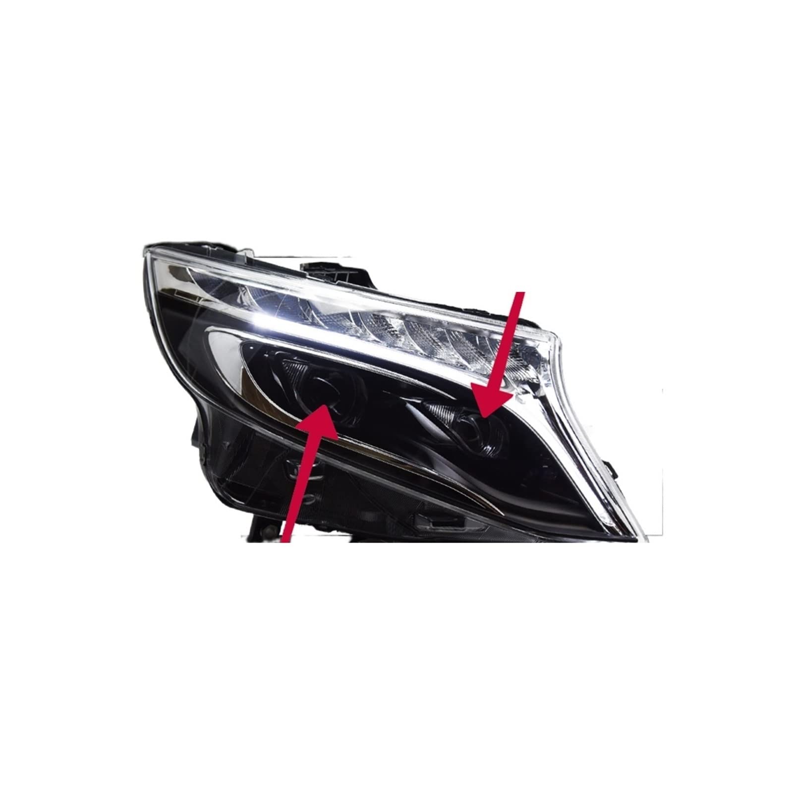 Scheinwerfer Kompatibel for Benz VITO W447 V Klasse LED Scheinwerfer 2013-2018 Kopf Lampe Auto Styling DRL Signal projektor Objektiv Auto Zubehör(Left) von EPNYWJTE