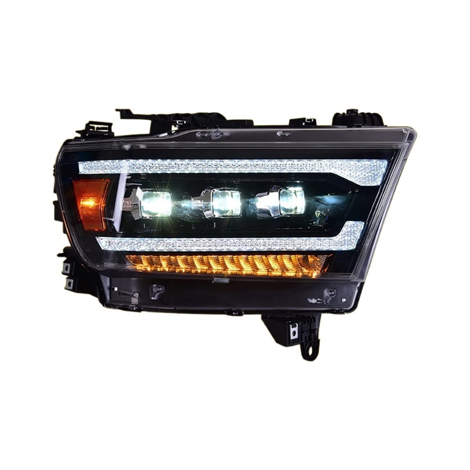 Scheinwerferbaugruppe, kompatibel for Dodge Ram 2019–2020, Ram 1500, Voll-LED-Lichtquelle, LED-Tagfahrlicht, LED-sequentieller Blinker, Ram-Pickup-Scheinwerfer von EPNYWJTE