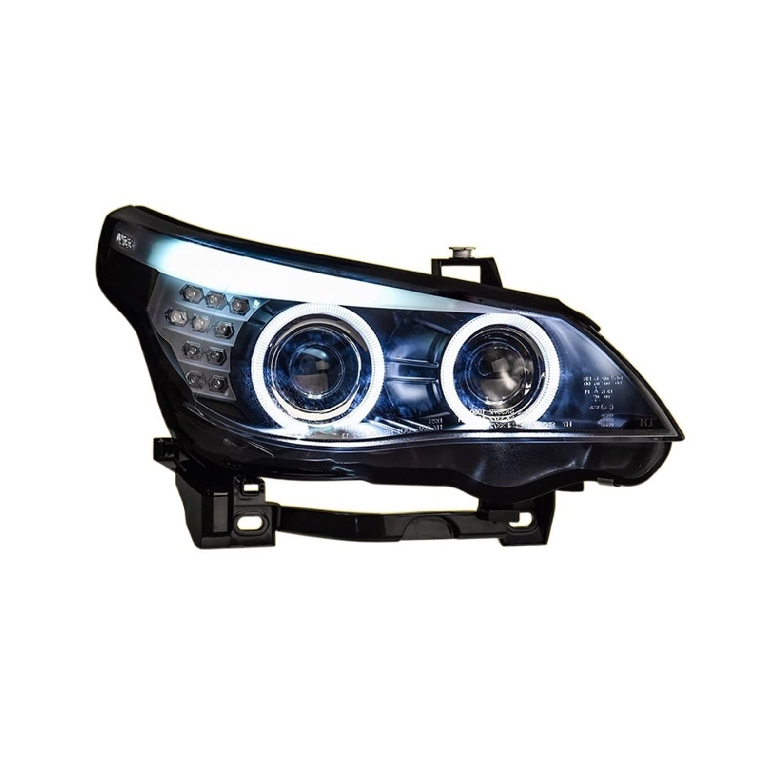 Scheinwerferbaugruppe kompatibel for BMW 5er E60 2003–2010 BMW E60 523i 530i LED DRL Halos LED-Blinker(2003-2006 model) von EPNYWJTE