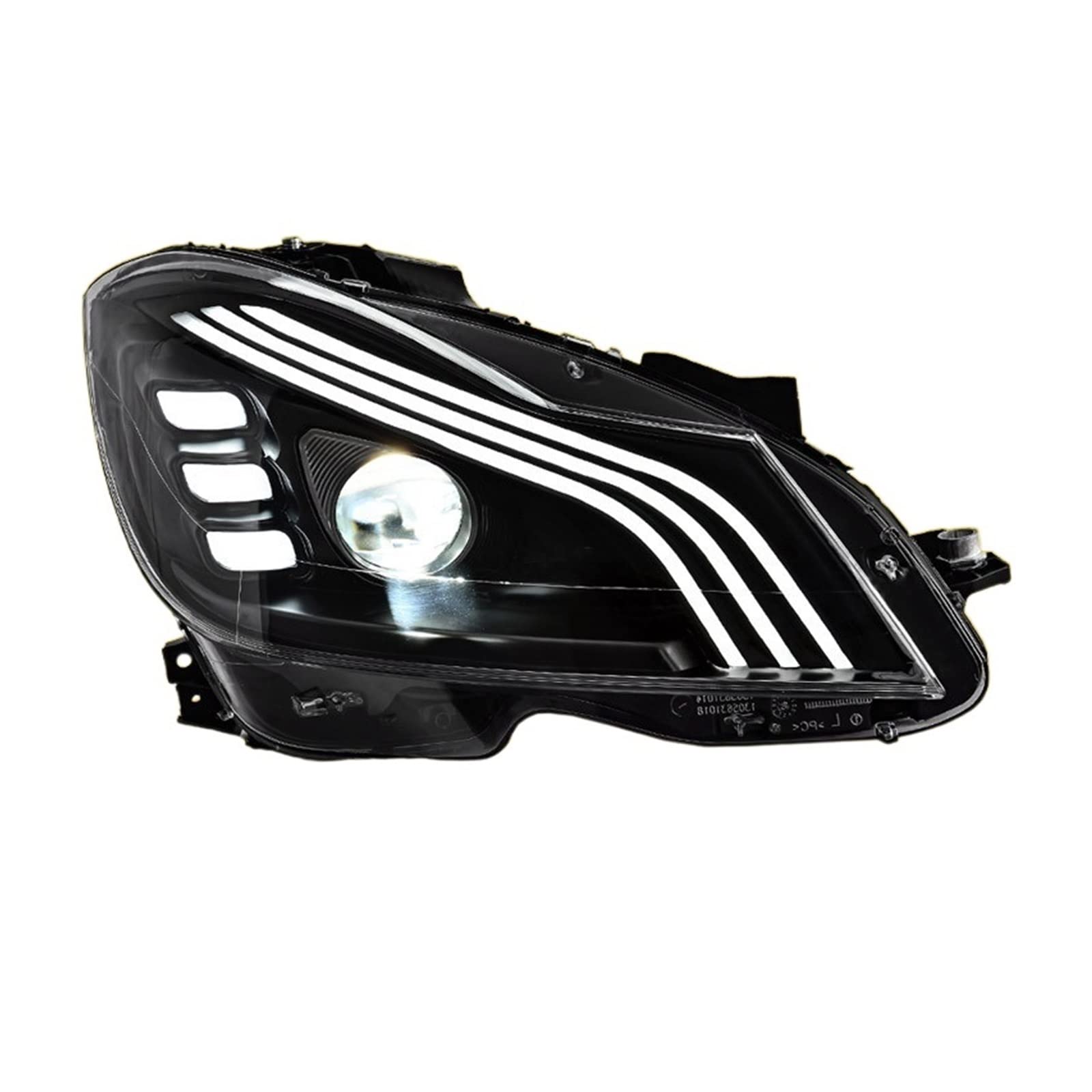 Scheinwerferbaugruppe kompatibel for Mercedes-Benz C-Klasse W204 2011–2013 C200 C260 LED DRL LED Dual Beam Lens LED Sequential Blinker(LED) von EPNYWJTE