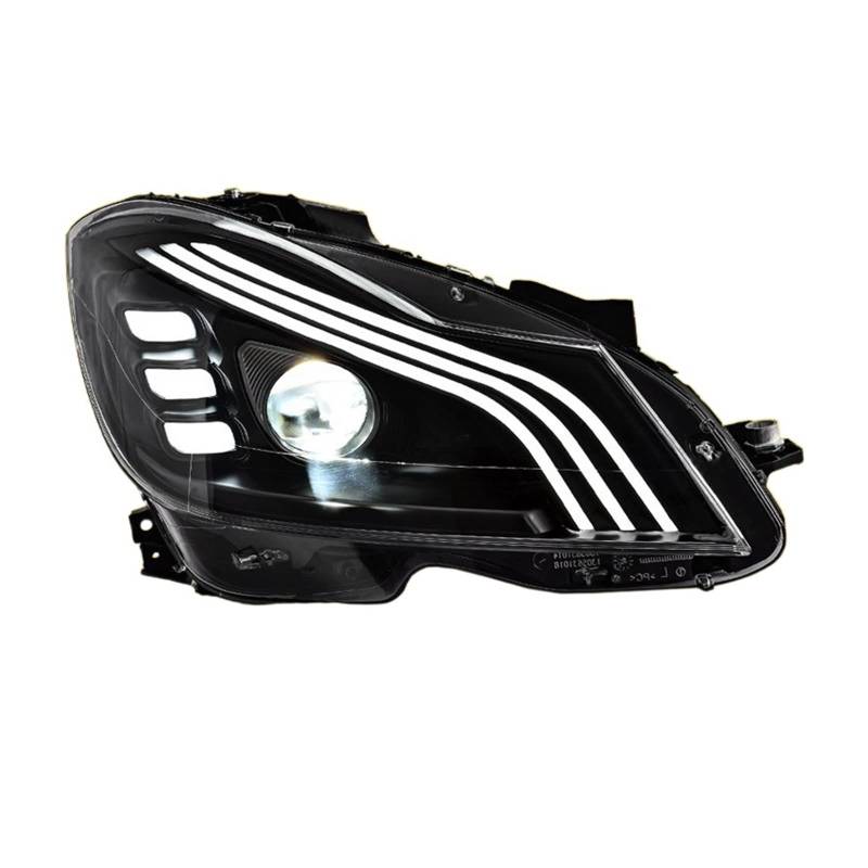 Scheinwerferbaugruppe kompatibel for Mercedes-Benz C-Klasse W204 2011–2013 C200 C260 LED DRL LED Dual Beam Lens LED Sequential Blinker(LED) von EPNYWJTE
