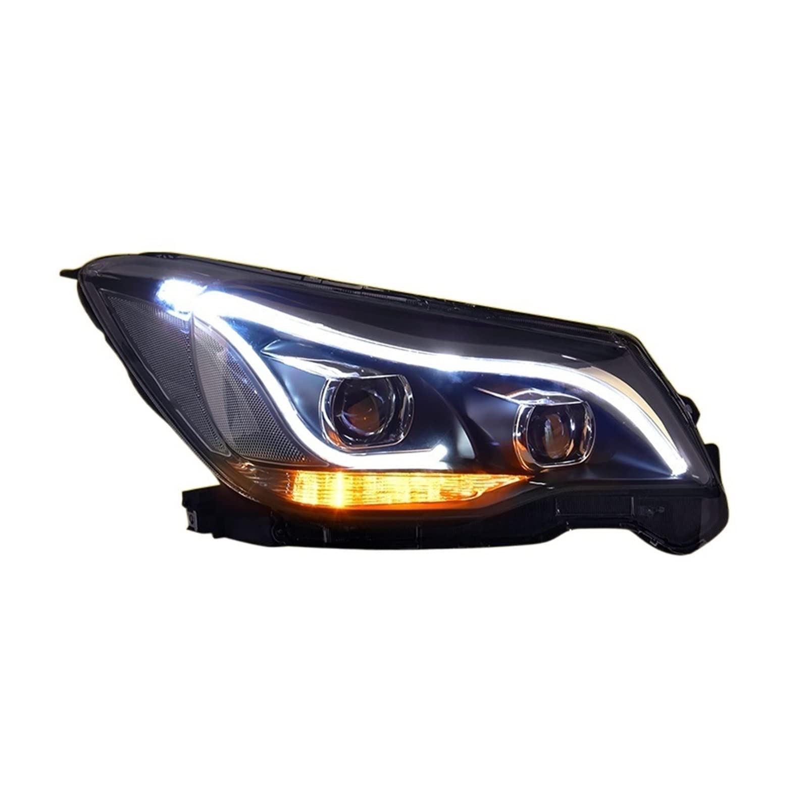 Scheinwerferbaugruppe kompatibel for Subaru Forester 2014–2016, LED-Tagfahrlicht, Blinker, Xenon-Abblendlicht(No Lamp) von EPNYWJTE