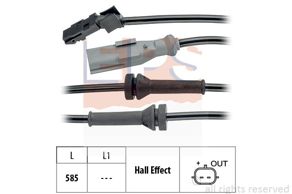 Sensor, Raddrehzahl Hinterachse links EPS 1.960.144 von EPS