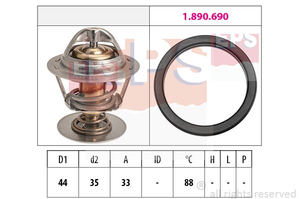 Thermostat, Kühlmittel EPS 1.880.685 von EPS