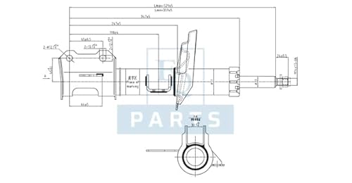 AMM. VORNE SX GAS FIAT CROMA II (194) 05> - AM10240 von EQ PARTS