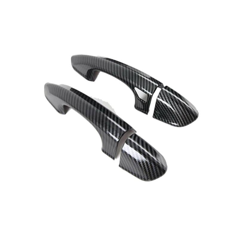 EQAUHYB Außentürgriffabdeckung Kompatibel Mit Ford Für Mustang S550 V6 GT 2015 2016 2017 2018 2019 2020 2021 2022 2023 Auto-Außentürgriff-Dekorationsschale(Carbon Fiber) von EQAUHYB