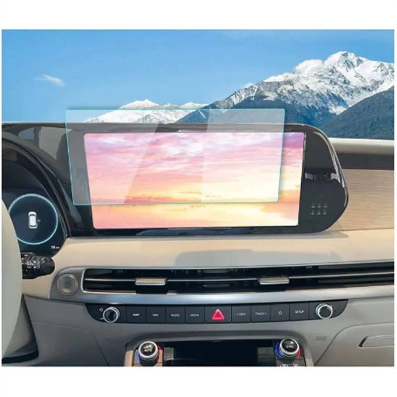EQAUHYB Auto-Bildschirmfolie Kompatibel Mit Hyundai Für Palisade 2023 Auto-GPS-Navigation LCD-Bildschirm Displayschutzfolie Aus Gehärtetem Glas von EQAUHYB