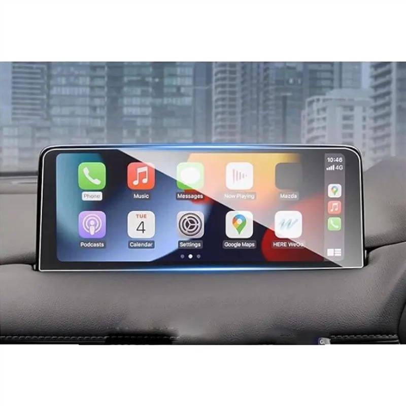 EQAUHYB Auto-Bildschirmfolie Kompatibel Mit Mazda Für CX5 2022 2024 Auto-GPS-Navigations-Armaturenbrett-Instrumentenschutz Displayschutz Aus Gehärtetem Glas von EQAUHYB