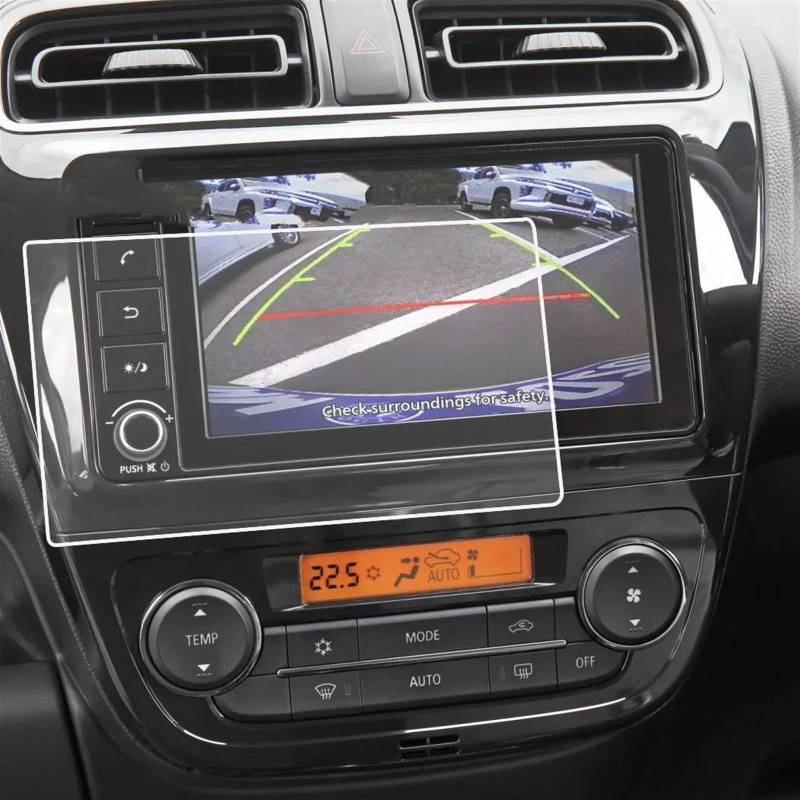 EQAUHYB Auto-Bildschirmfolie Kompatibel Mit Mitsubishi Für Mirage 2020 2021 2022 6,25 Zoll Auto-GPS-Navigation, Displayschutzfolie Aus Gehärtetem Glas, Innenausstattung von EQAUHYB