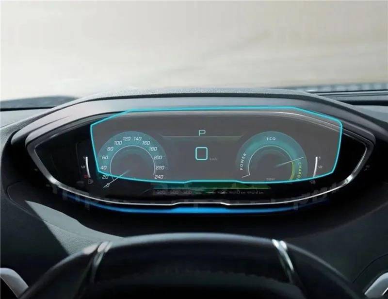 EQAUHYB Auto-Bildschirmfolie Kompatibel Mit Peugeot Für 3008 2021 2022 Auto-GPS-Navigation LCD-Displayschutzfolie Aus Gehärtetem Glas(Instrument) von EQAUHYB