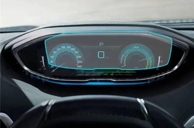 EQAUHYB Auto-Bildschirmfolie Kompatibel Mit Peugeot Für 3008 2021 2022 Auto-GPS-Navigation Und Armaturenbrett-Displayschutzfolie Aus Gehärtetem Glas(Instrument) von EQAUHYB