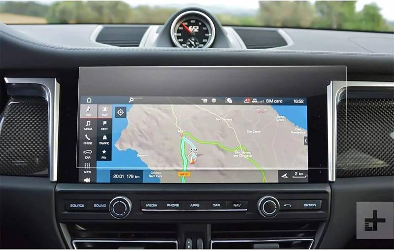 EQAUHYB Auto-Bildschirmfolie Kompatibel Mit Porsche Für Macna 2019 2020 2021 2022 10,9 Zoll Auto-GPS-Navigations-LCD-Bildschirm Aus Gehärtetem Glas Displayschutzfolie von EQAUHYB