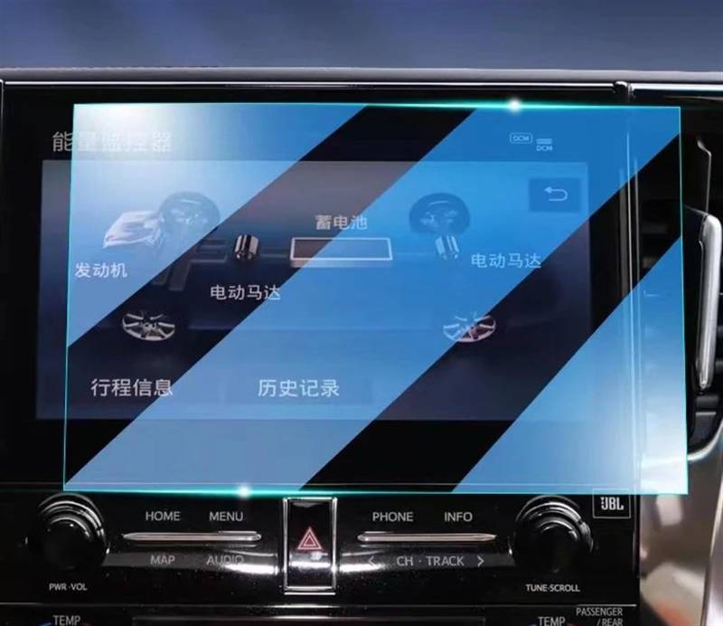 EQAUHYB Auto-Bildschirmfolie Kompatibel Mit Toyota Für Alphard Für Vellfire 2020 2021 2022 2023 Auto-GPS-Navigation Und Armaturenbrett-Schutzfolie Aus Gehärtetem Glas(GPS) von EQAUHYB