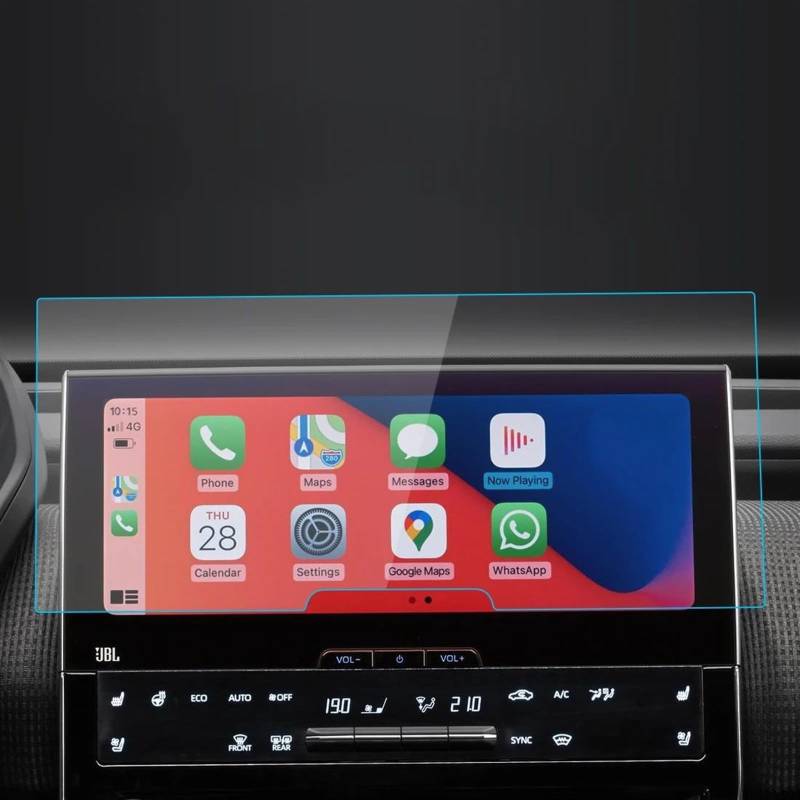 EQAUHYB Auto-Bildschirmfolie Kompatibel Mit Toyota Für Bz4x 2022 Auto-GPS-Konsole Armaturenbrett Displayschutzfolie Aus Gehärtetem Glas(22 Blue) von EQAUHYB