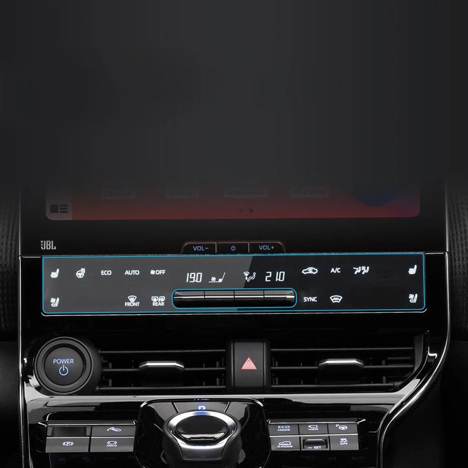 EQAUHYB Auto-Bildschirmfolie Kompatibel Mit Toyota Für Bz4x 2022 Auto-GPS-Konsole Armaturenbrett Displayschutzfolie Aus Gehärtetem Glas(22 Blue1) von EQAUHYB