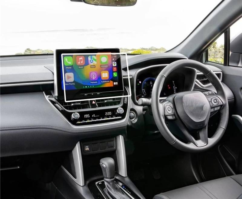 EQAUHYB Auto-Bildschirmfolie Kompatibel Mit Toyota Für Corolla Für Cross 2023 10,25 Zoll Auto-GPS-Navigation, PET-Displayschutzfolie, Innenausstattung, 2 Stück von EQAUHYB