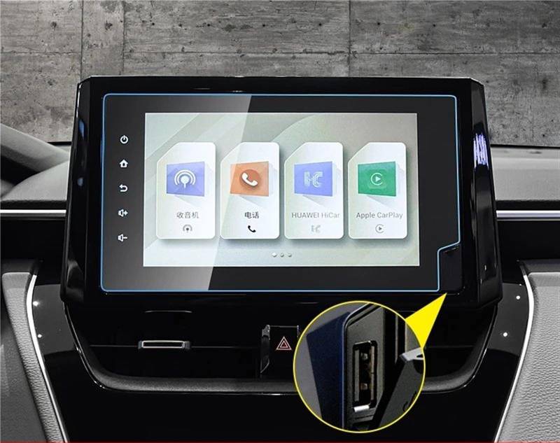 EQAUHYB Auto-Bildschirmfolie Kompatibel Mit Toyota Für Corolla Für Cross XG10 2021 2022 2023 2024 Auto-GPS-Navigation, Displayschutzfolie Aus Gehärtetem Glas(8icnh) von EQAUHYB