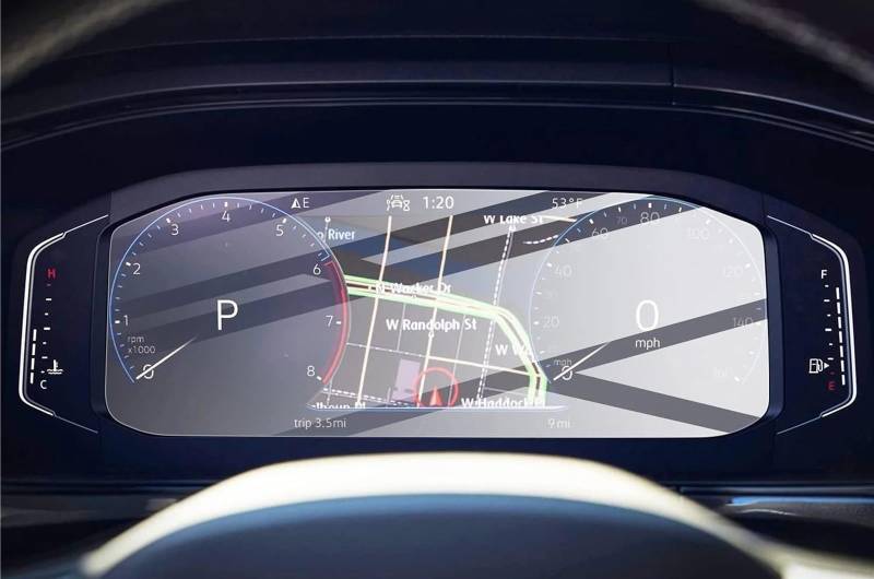 EQAUHYB Auto-Bildschirmfolie Kompatibel Mit VW Für Taos 2022, Auto-GPS-Navigation Und Armaturenbrett-Bildschirm, Schutzfolie Aus Gehärtetem Glas, Auto-Innenausstattung(Dashboard) von EQAUHYB