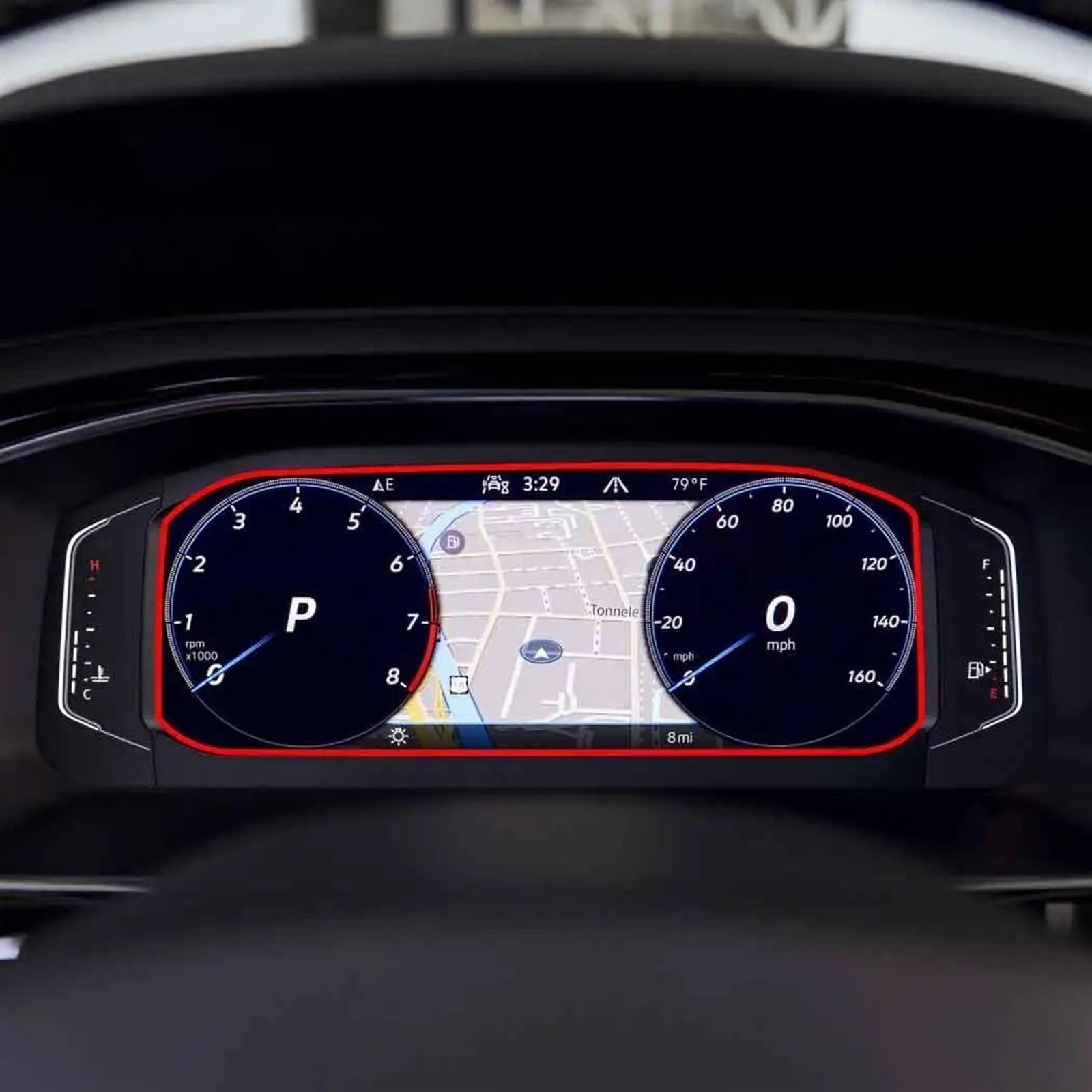 EQAUHYB Auto-Bildschirmfolie Kompatibel Mit Vw Für J&etta 2019 2020 2021 2022, Auto-Armaturenbrett, GPS-Navigation, LCD-Bildschirm, Gehärtetes Glas, Displayschutzfolie(Dash Board) von EQAUHYB